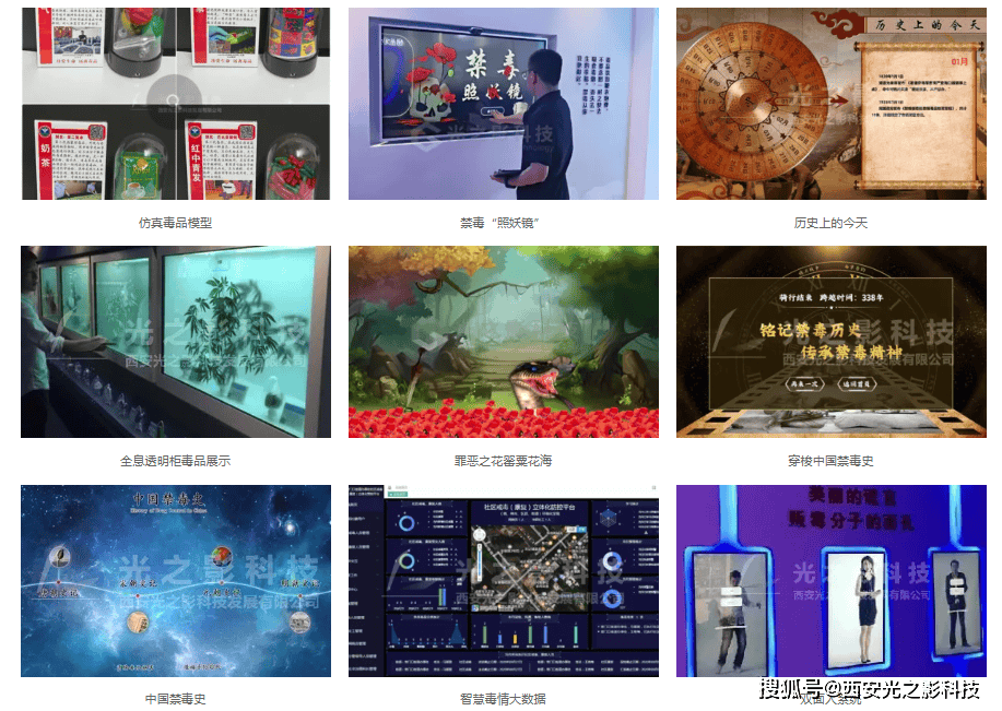 光之影科技禁毒教育互动设备3D 全息吸毒危害系统+全息透明柜